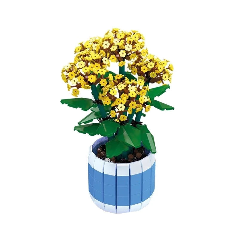 Bloc de Construction Fleur Jaune <br> Vase