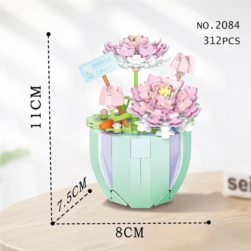 Bloc de Construction Plante <br> Orchidée Rose