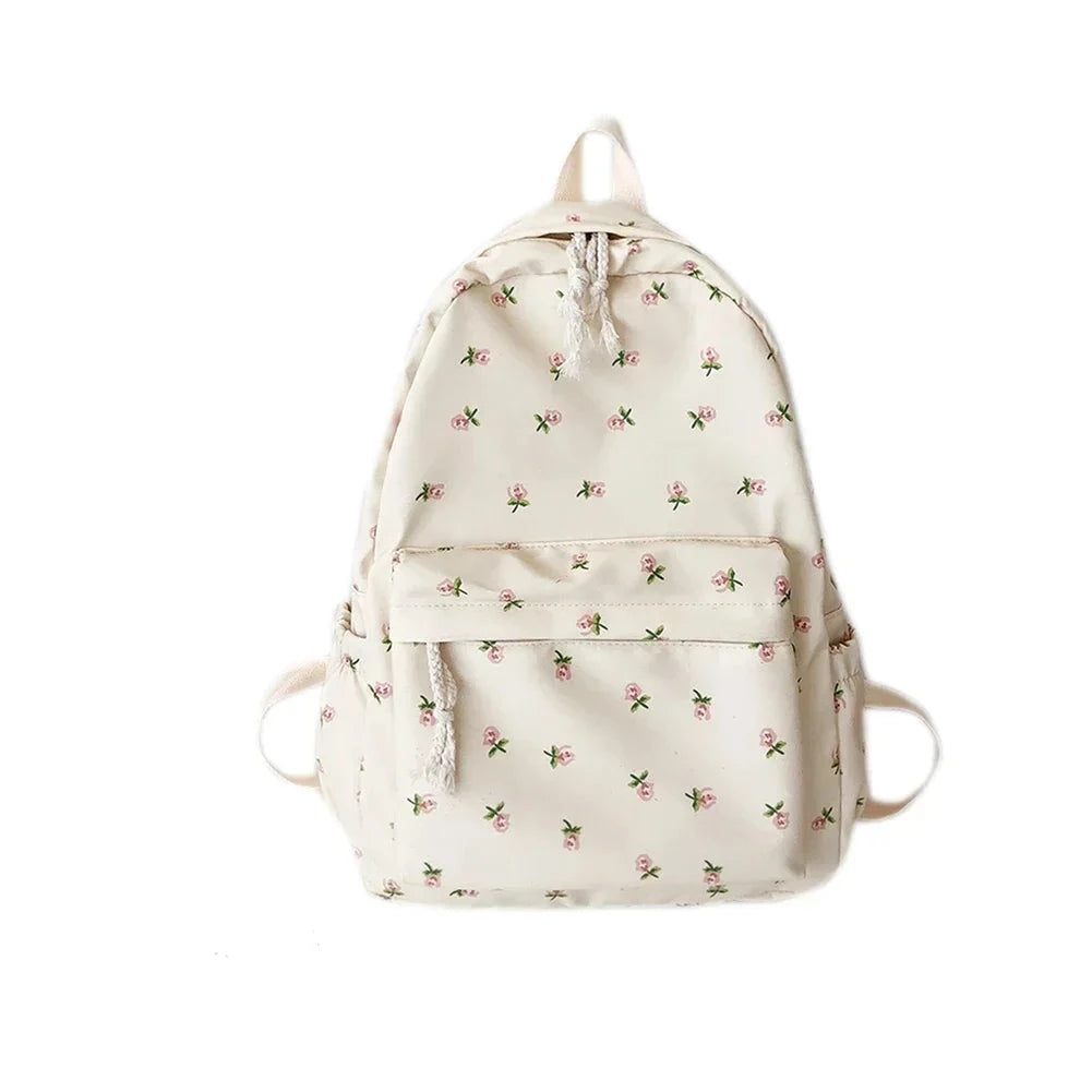 Backpack White Floral Paradise Plant