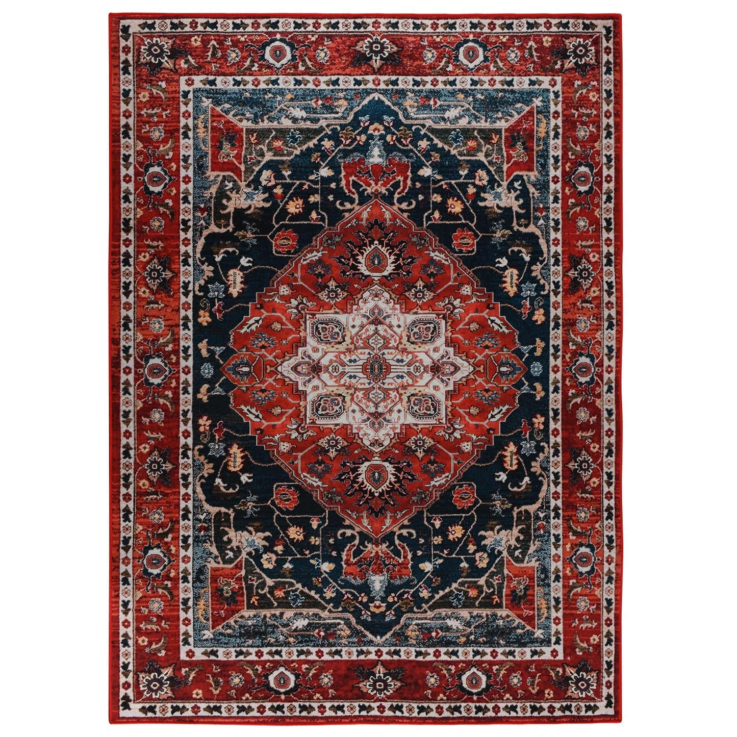 Tapis Fleur <br> Vintage Rouge