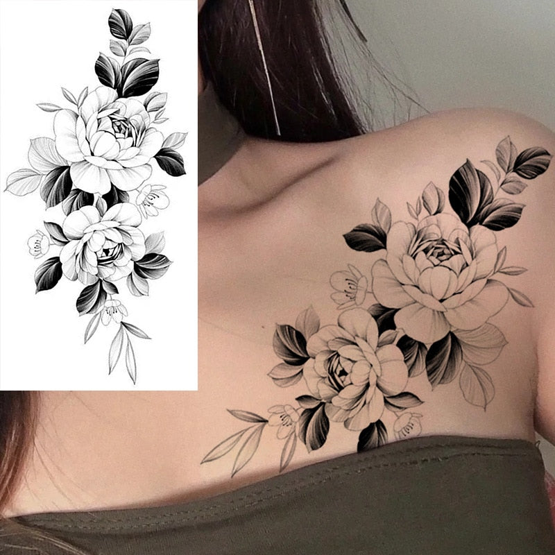 Tatouage Fleur <br> Rose Minimaliste