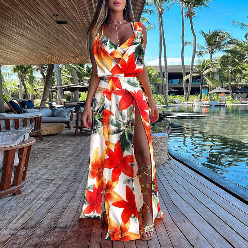 Robe Fleurie Design Eté Plante Paradise - Main Image