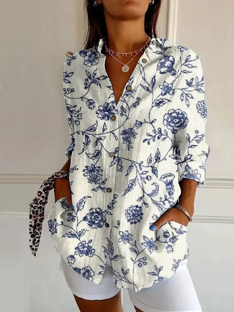 Chemise Grosse Fleur Femme Plante Paradise1