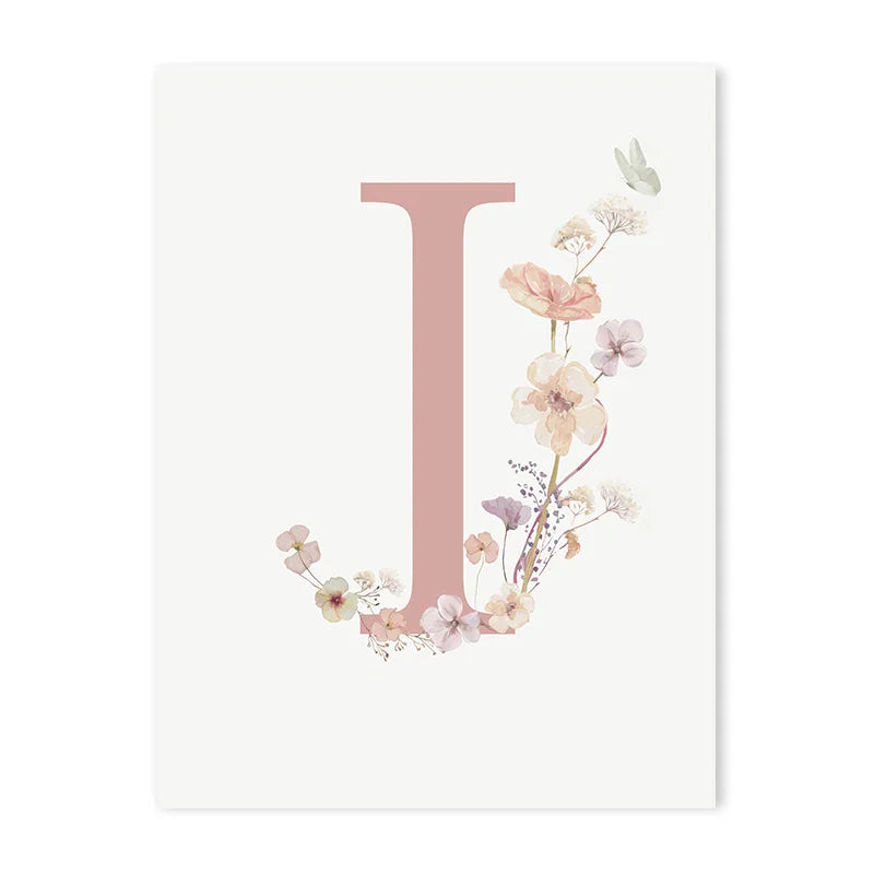 Poster Fleuri Lettre - Plante Paradise