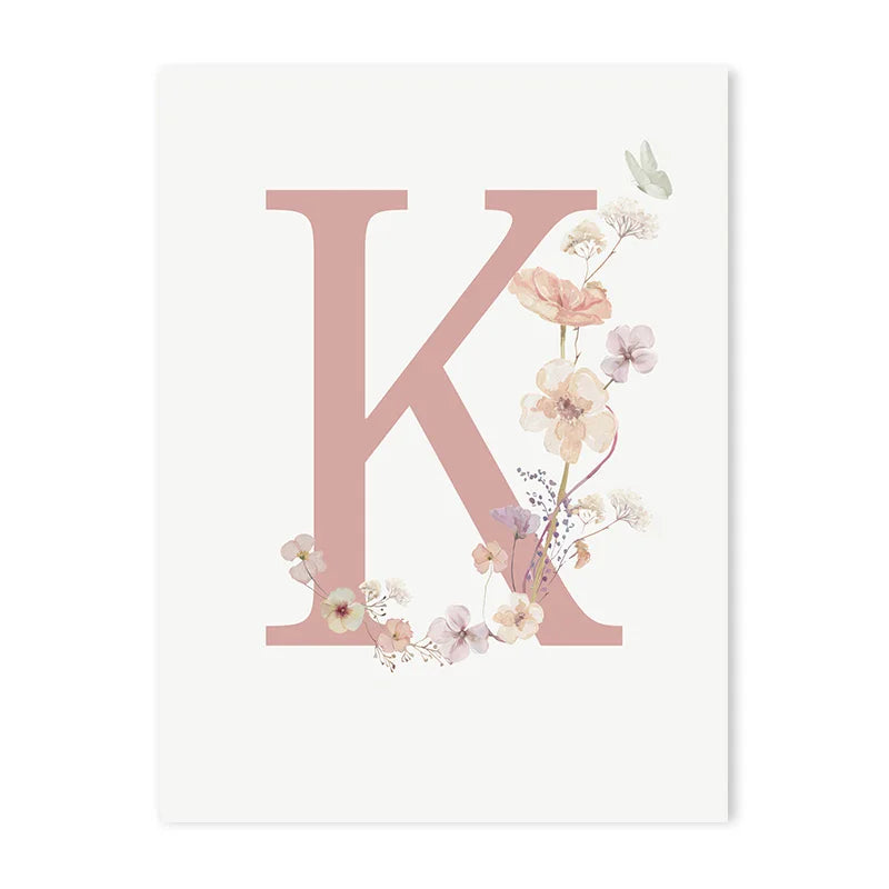 Poster Fleuri Lettre - Plante Paradise
