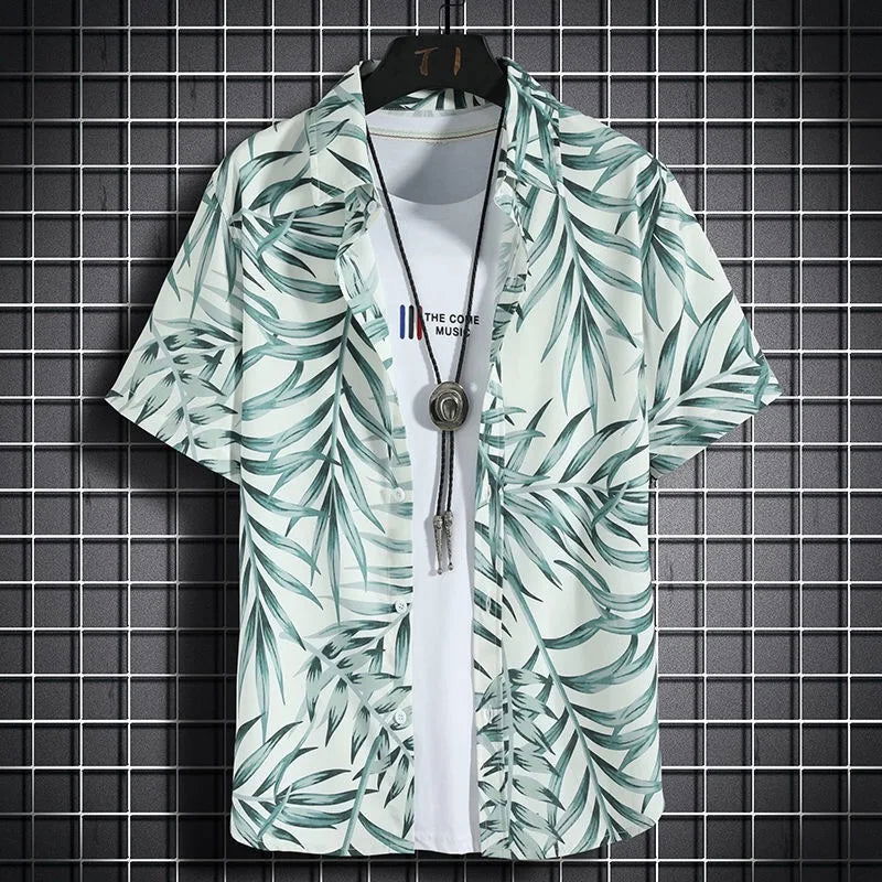Chemise Fleurie Homme Manche Courte - Plante Paradise