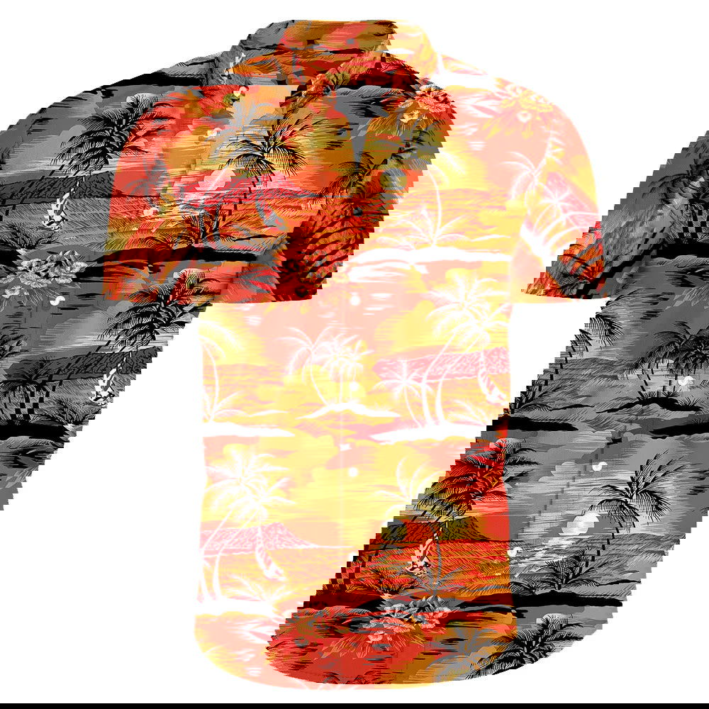 Chemise Homme Fleurie <br> Coucher De Soleil