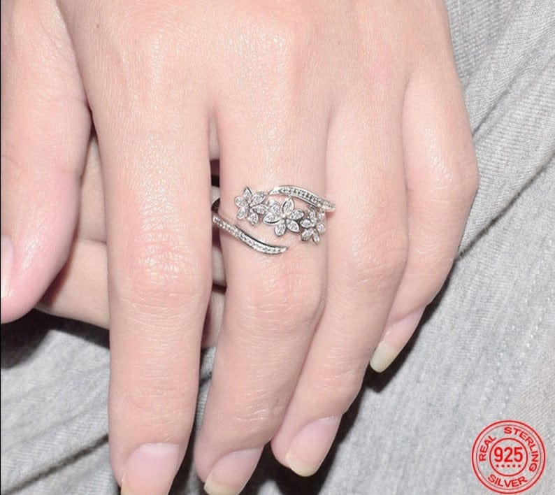 Bague Fleur <br> Triple (Argent)