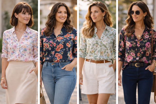 Cómo elegir una camisa floreada para mujer según tu tipo de cuerpo y estilo