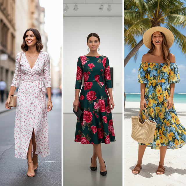 Cómo elegir un vestido floral según tu tipo de cuerpo y la ocasión