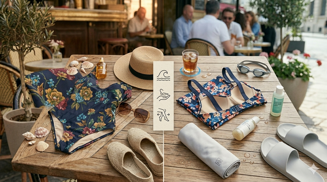 Maillot de bain fleuri : plage vs piscine (matières, maintien, usage)