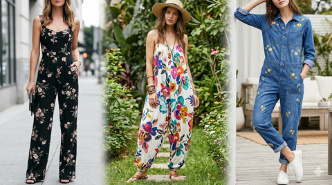 Floral jumpsuit: chic, bohemian or casual?