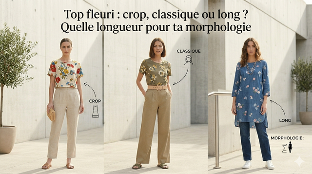 Top floral: ¿crop, clásico o largo? ¿Qué longitud para tu tipo de cuerpo?