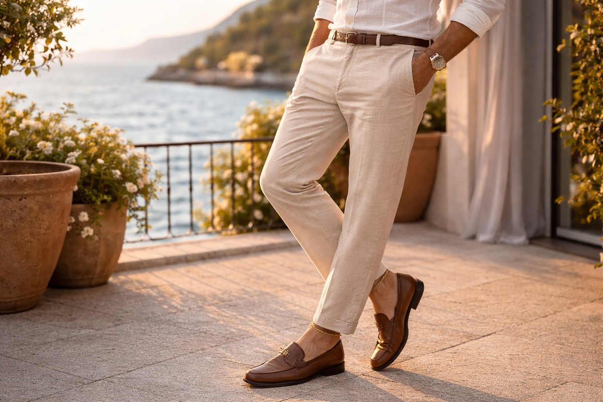 Avec quoi porter un pantalon en lin homme ?