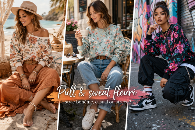 Sudadera o jersey floral: ¿estilo bohemio, casual o urbano?