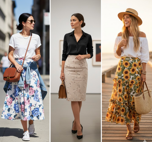 Avec quoi porter une jupe fleurie ? (chaussures, sacs, accessoires)
