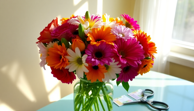 How to keep a bouquet of flowers in a vase?