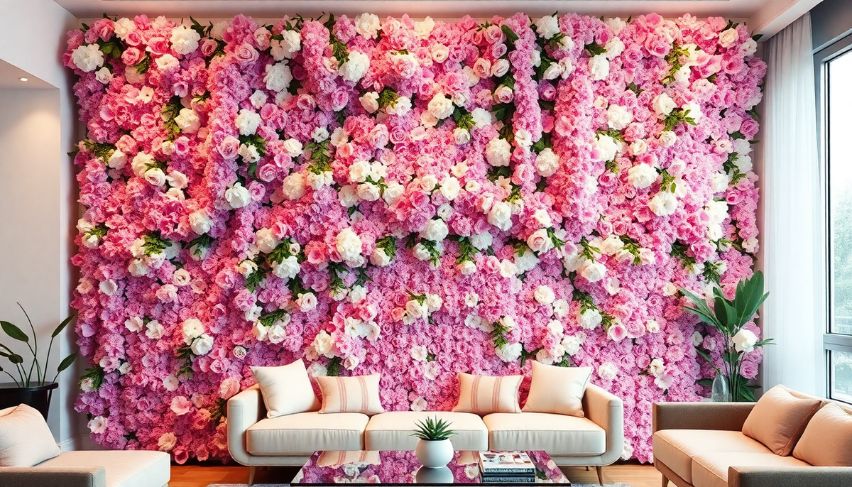Mur de fleurs artificielles : comment le créer chez soi