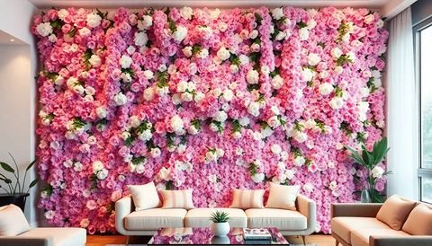 Mur de fleurs artificielles : comment le créer chez soi