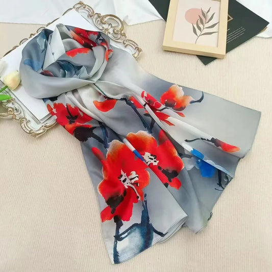 Foulard fleuri femme à motif coquelicot — guide complet pour le choisir et le nouer