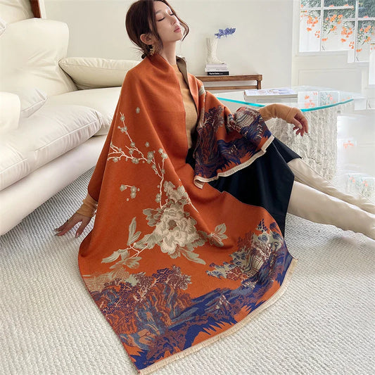 Foulard fleuri rétro noué, accessoire de mode florale pour l été