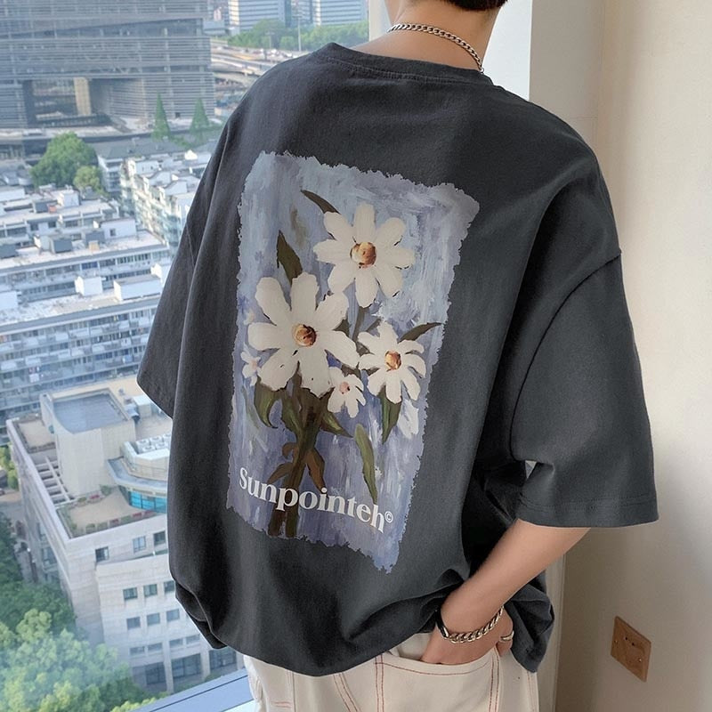 T-shirt fleuri à motif marguerite Plante Paradise