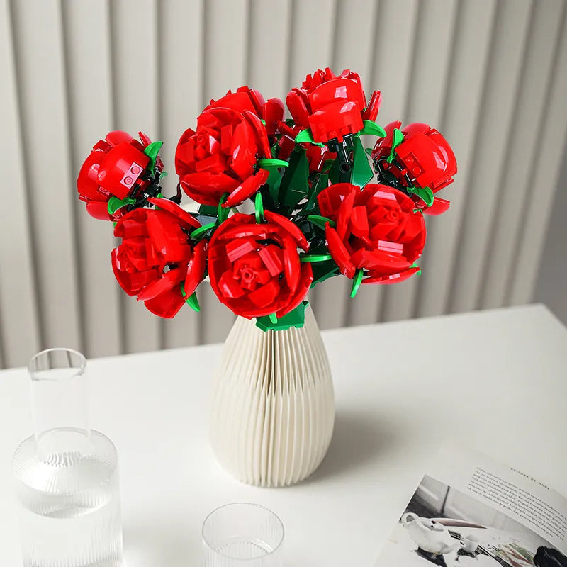 Bloc de Construction Fleur <br> Bouquet De Rose