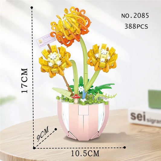 Bloc de Construction Plante <br> Orchidée Jaune