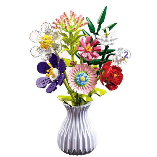 Bloc de Construction Fleur avec Vase - Plante Paradise