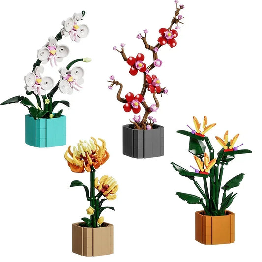 Bloc de Construction Fleur avec Pot - Plante Paradise