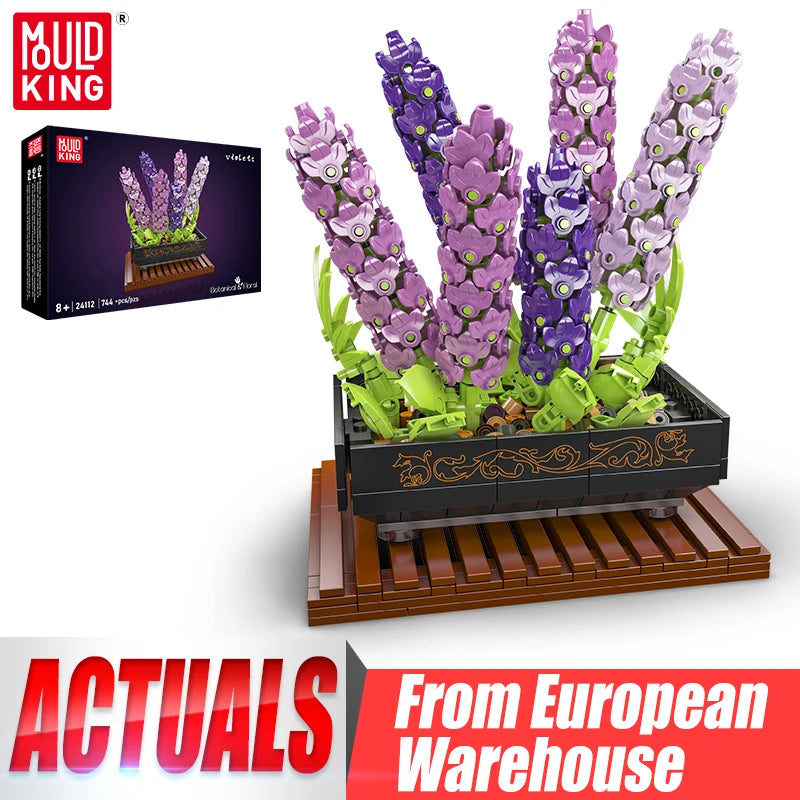 Bloc de Construction Fleurs Violettes