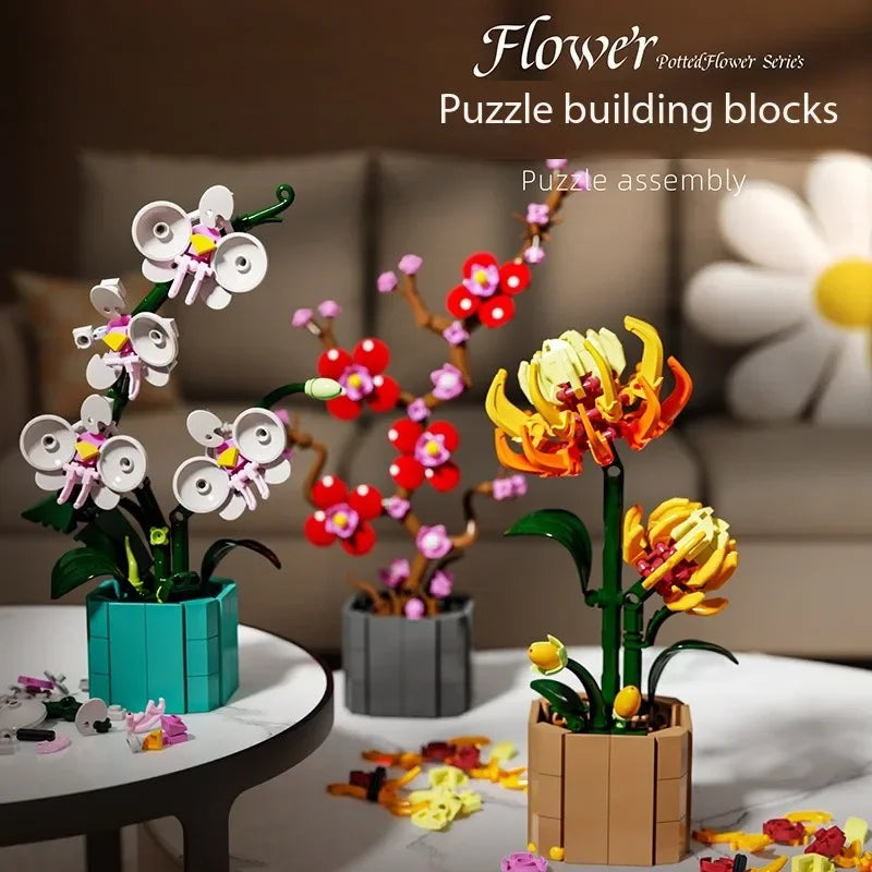 Bloc de Construction Fleur avec Pot - Plante Paradise