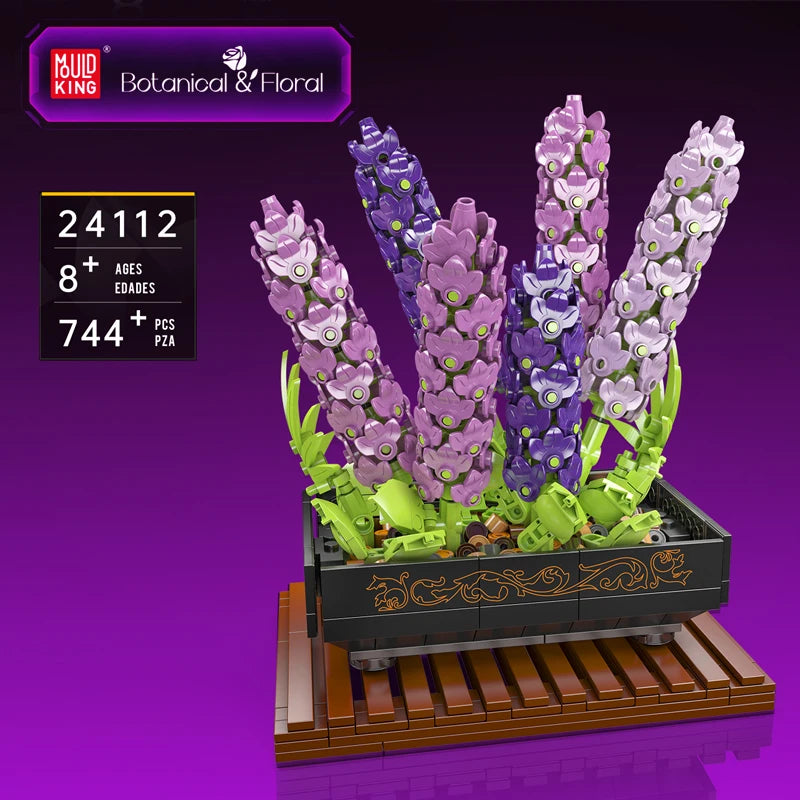 Bloc de Construction Fleurs Violettes