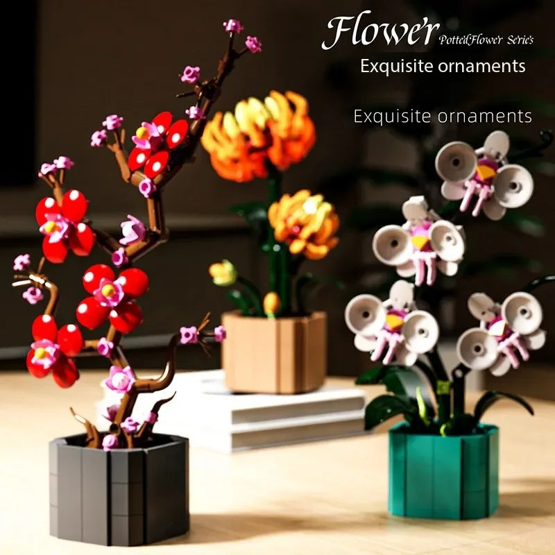 Bloc de Construction Fleur avec Pot - Plante Paradise