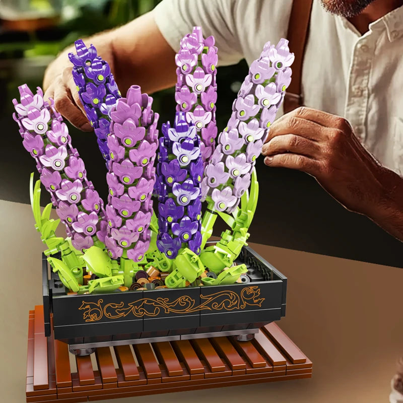Bloc de Construction Fleurs Violettes