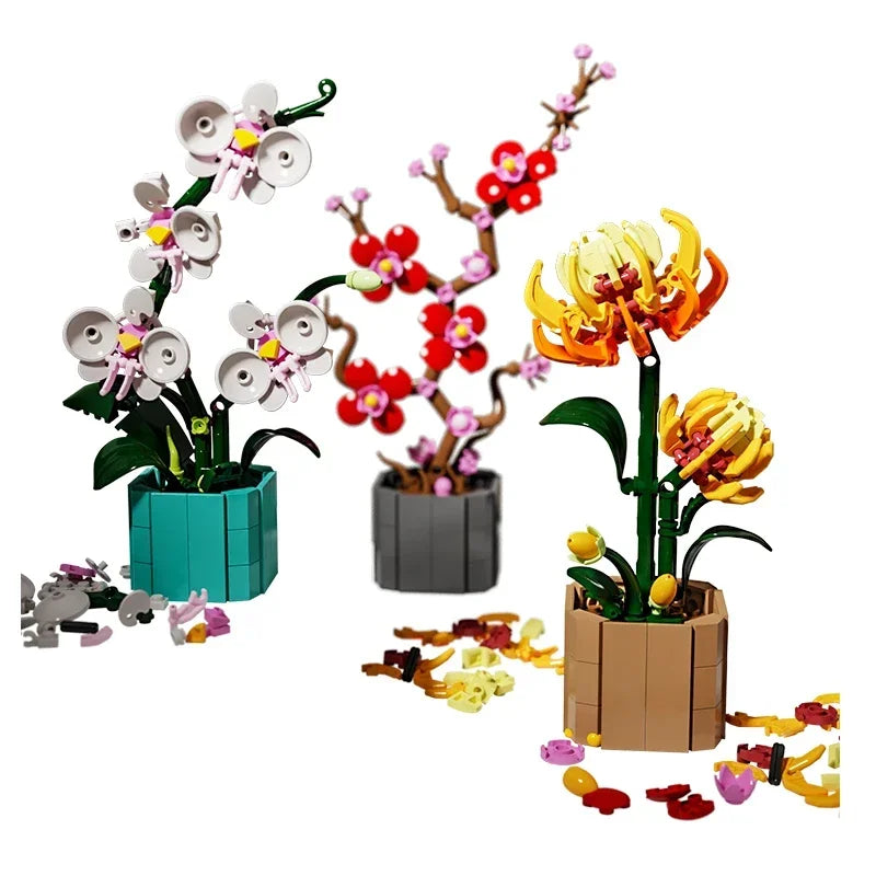 Bloc de Construction Fleur avec Pot - Plante Paradise