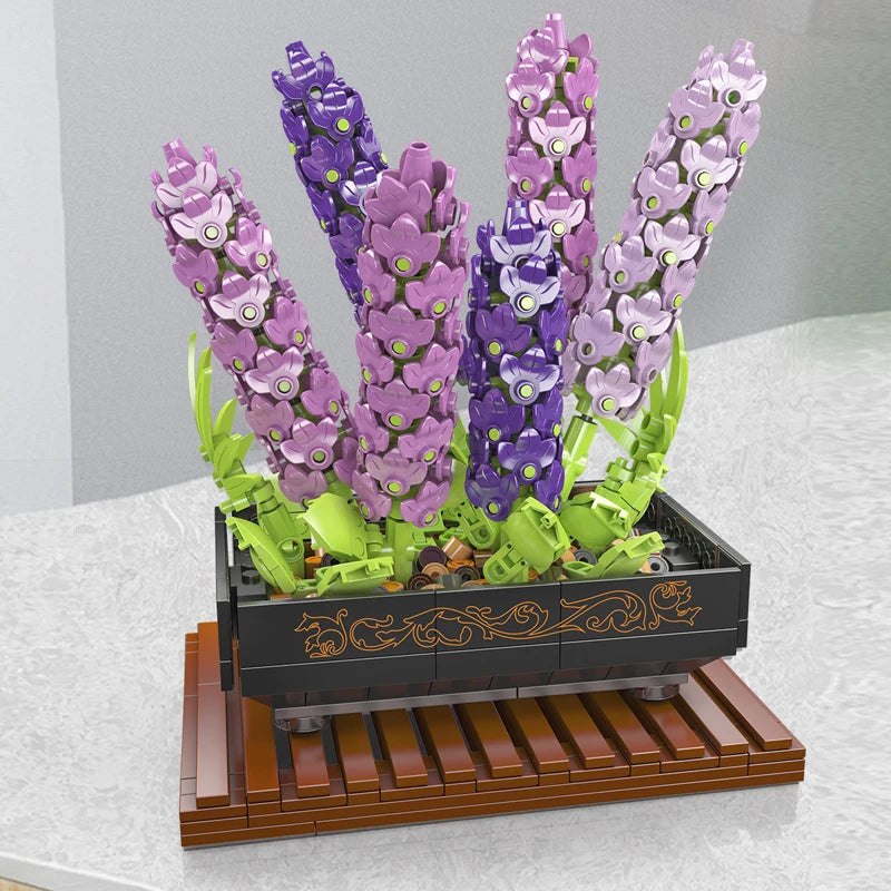 Bloc de Construction Fleurs Violettes
