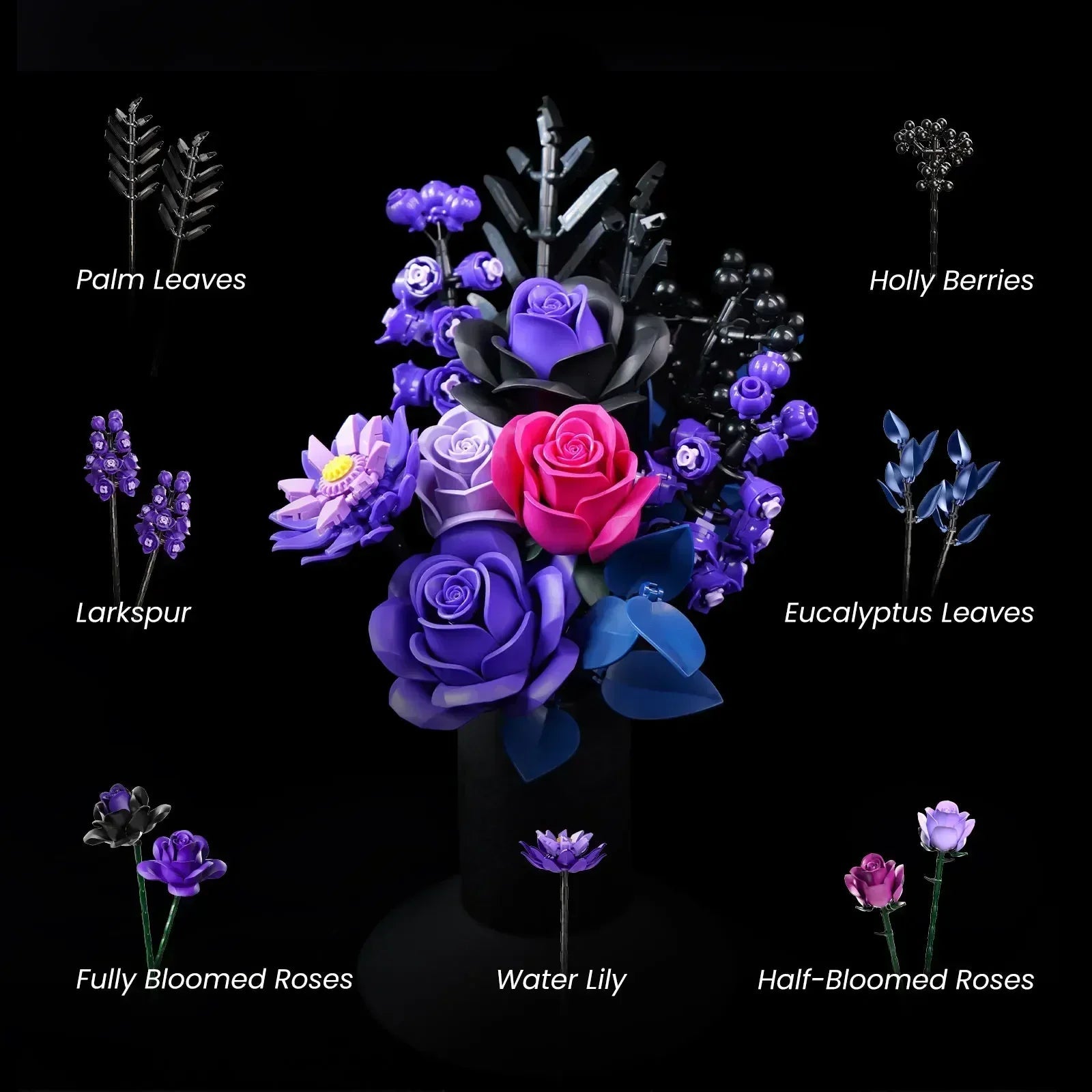 Bloc de Construction Rose Violette - Plante Paradise