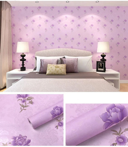 Papier Peint <br> Violet-Rose