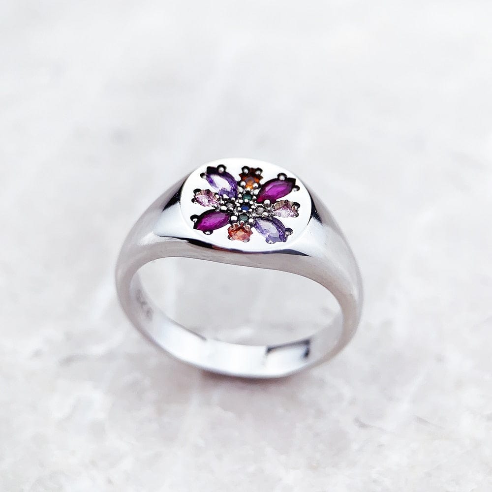 Bague Fleur <br> Bohème (Argent)