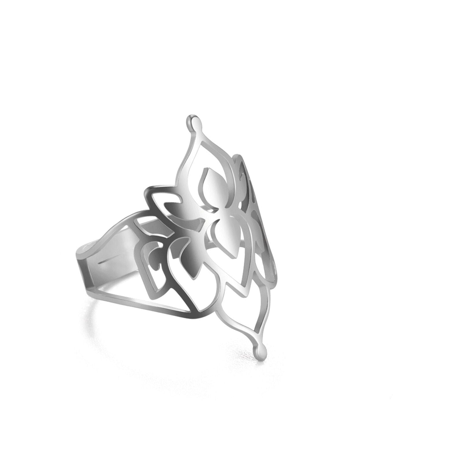 Bague Fleur <br> Lotus (Acier)