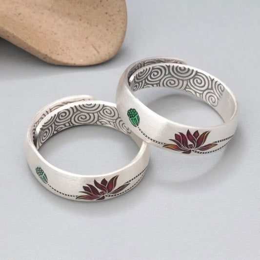 Bague Fleur <br> Lotus (Argent)