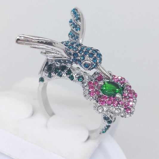 Bague Fleur <br> Oiseau (Cuivre)