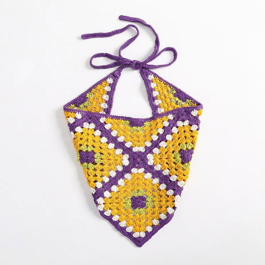 Bandana Femme <br> Violet-Jaune