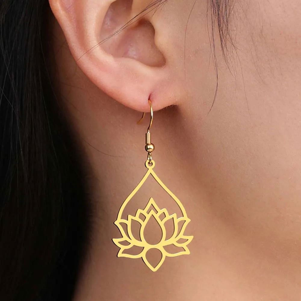 Boucle D'Oreille Fleur De Lotus