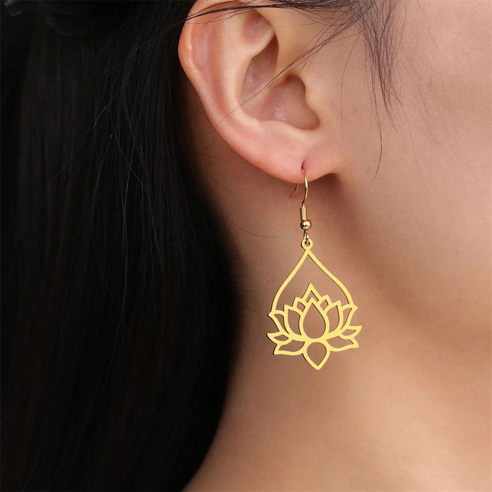 Boucle D'Oreille Fleur De Lotus