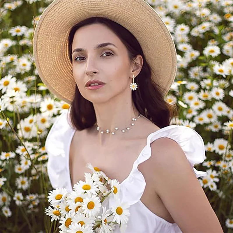 Boucle D'Oreille Fleur Marguerite