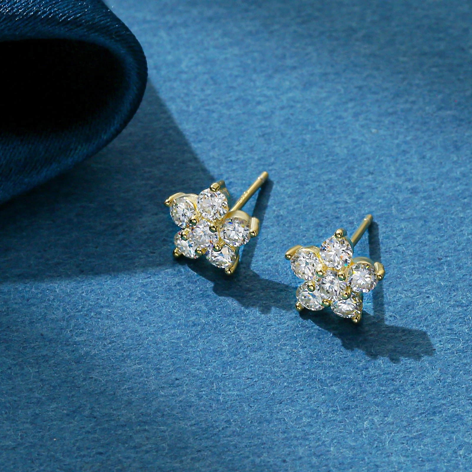 Boucle D'Oreille Fleur <br> Brillante