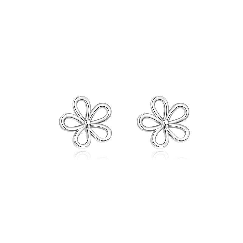 Boucle D'oreille Fleur Argent