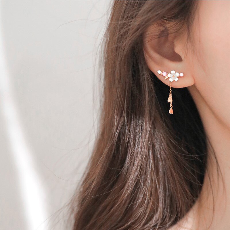 Boucles d'Oreilles Fleuries <br> Marguerite Brillante